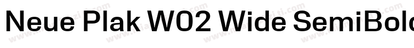 Neue Plak W02 Wide SemiBold字体转换